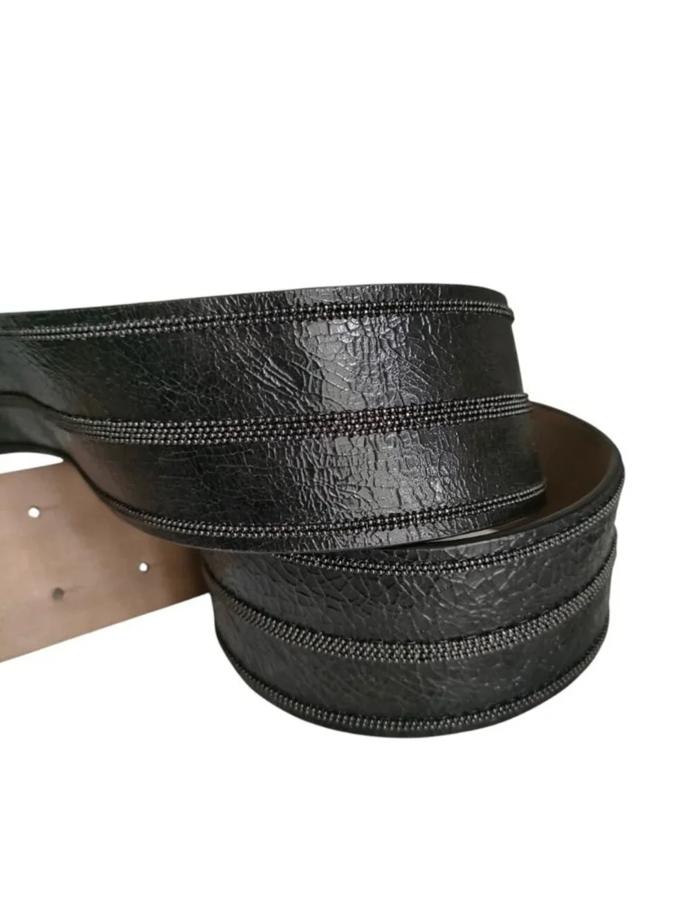 Brunello Cucinelli Monile Leather Belt Black